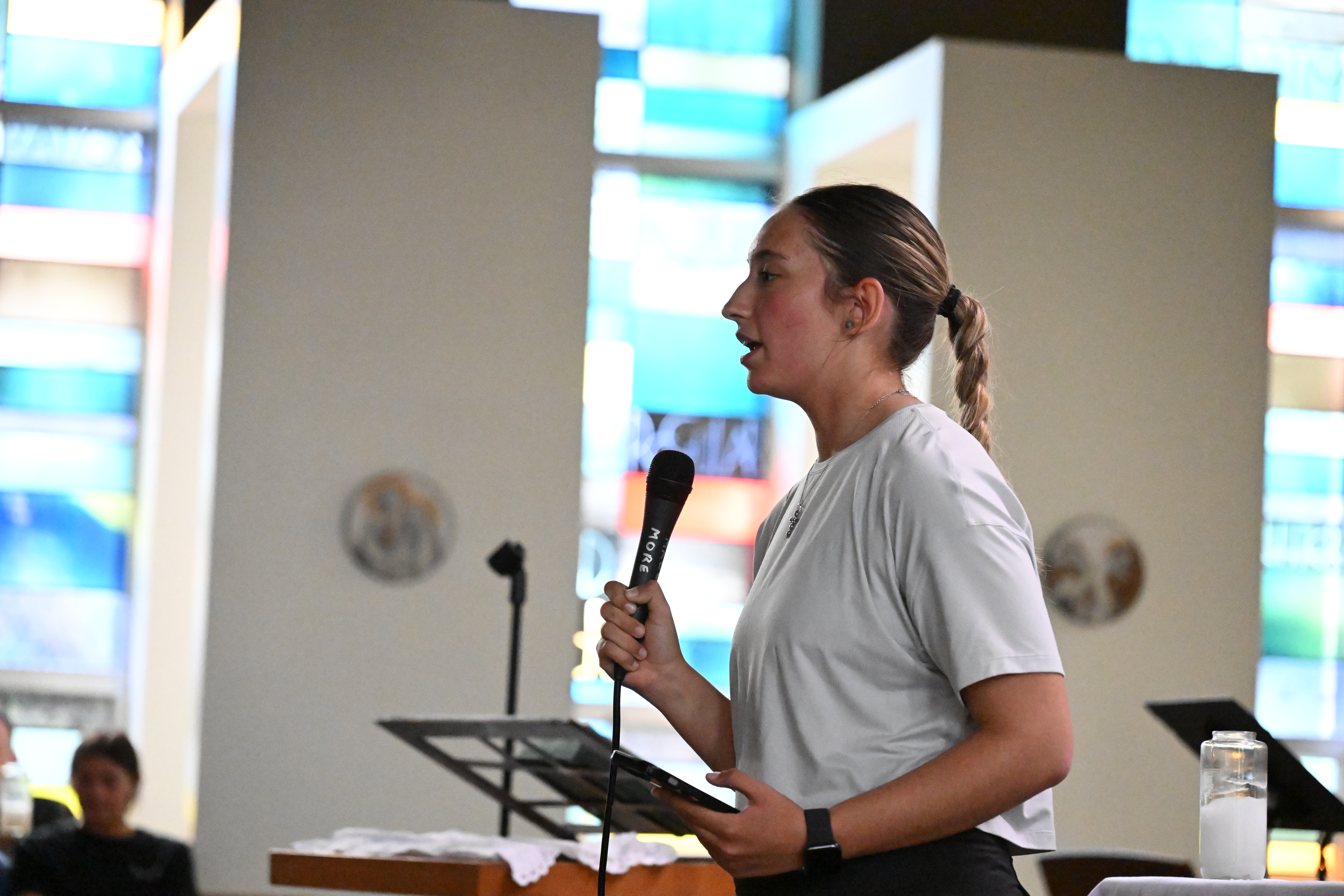 Athena gives forgiveness talk.